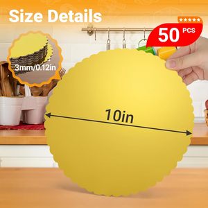 Plateau et support à gâteau ronds de 12'', 10'', 8'', 6'' sur mesure, qualité alimentaire, épaisseur 2 mm, plaque commerciale pour biscuits et pizzas - Product Image 2