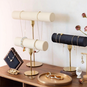 Porte-<span class=keywords><strong>bijoux</strong></span> en métal doré-Porte-bracelet et collier en velours-Présentoir de boutique <span class=keywords><strong>Pro</strong></span> - Store Counter Decor - Product Image 1