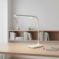 Lampe de bureau LED ABS contemporaine, simple, électrique, flexible, mince, avec commande tactile et double gradation, pour lecture et table.