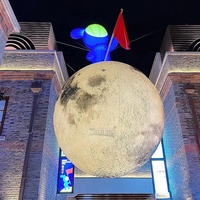 Zhenmei Ballon de lune gonflable décoratif géant à lumière LED pour décorations publicitaires