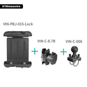 VINmounts Heavy Duty Lockable 8 Inch <b>Tablet</b> Mount with 8.7cm Dual Socket Arm 360° Adjustable Warehouse Forklift Use - Product Image 2
