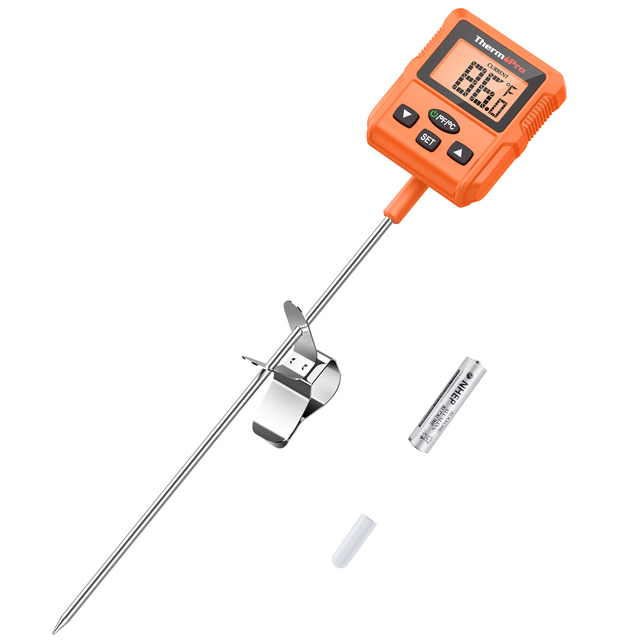 For ThermoPro TP511 Digital Meat and Candy Thermometer 8'' Long Probe with Programmable Instant Read Feature Plastic Pot Clip