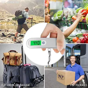 J & R Hochpräziser zeitloser Edelstahl 50kg 110lb Gewicht Wiegen Reisegepäck Tragbare digitale Gepäck waage für Gepäck