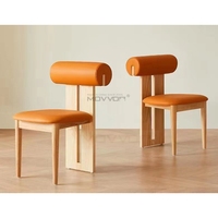 Chaise de salle à manger en bois massif minimaliste moderne nordique avec dossier doux CH-056 hippopotame pour maison hôtel Villa pour salon cuisine