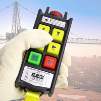 Transmisor y Receptor de Control Remoto Inalámbrico Industrial de 4 Canales y Doble Velocidad