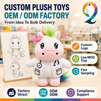 Boneka Plush Desain Kustom Tanpa Bagian Kecil Hadiah Pameran Dagang Boneka Hewan Isi Dakron Kustom