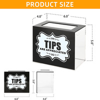Acrylspitzen-Sammelglas-Spenden vorschlags box für Geld aufbewahrung behälter (6 "B x 5" H x 4 "D)