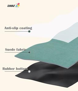 Tapis de yoga épais de 183x68cm, 5mm, couleur unie, daim, antidérapant, absorbant l'humidité, caoutchouc naturel, silencieux, absorbant les chocs, tapis de sport - Product Image 6