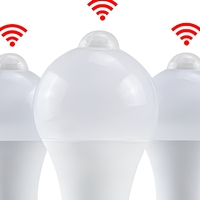 Ampoules LED à détecteur de présence humaine, ampoules LED à capteur infrarouge E27, ampoules LED PIR 7W9W12W