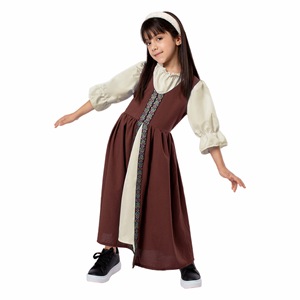 Costume médiéval européen pour enfants, tenue de spectacle pour garçons et filles, vêtements ethniques rétro ZSN21 - Product Image 2