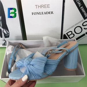 8CM & 5CM Grande Taille US 14 Muti Couleur Talons Pour Dames Noeud Papillon Mode Chunky Block Talons pour Dames - Product Image 6