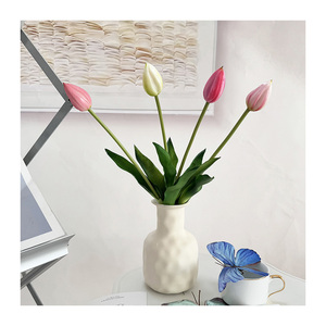Vera e propria collezione di fiori decorativi fiori artificiali tulipano stile fresco fiore esterno elegante per interni e fiori - Product Image 3