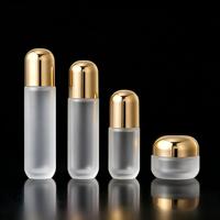 Ensemble de flacons en verre couleur chair pour diffuseur à bâtonnets, surface transparente, logo personnalisable imprimé, emballage cosmétique pour soins de la peau