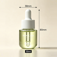 Flacon compte-gouttes vide en PET plastique de 30 ml de haute qualité pour sérum, emballage personnalisé couleur, flacon d'essence capillaire