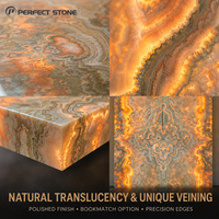 Panneau en pierre d'onyx jaune rétroéclairé, dalle de marbre transparente, vente en gros, décoration, dalle d'onyx pour projet hôtelier