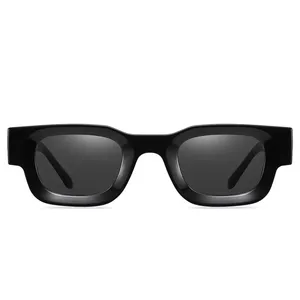 Оптовая Продажа унисекс 2022 модные квадратные Винтажные Солнцезащитные очки с логотипом на заказ Модные маленькие квадратные солнцезащитные очки для мужчин и женщин
