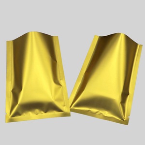 Sac de papier <span class=keywords><strong>aluminium</strong></span> doré <span class=keywords><strong>debout</strong></span> personnalisé en gros sac plat de haute qualité pour l'emballage des aliments - Product Image 1