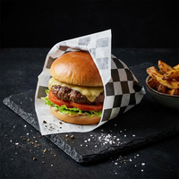 Papier d'emballage alimentaire imperméable et résistant à la graisse de qualité constante pour les applications de snacks, hamburgers et pains, enduit de PE, produit en lot