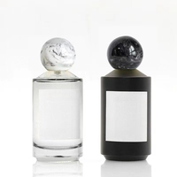 Flacon de parfum cylindrique personnalisé en verre 30ml/50ml, vaporisateur vide avec pompe, atomiseur de parfum avec impression sérigraphique et logo DIY