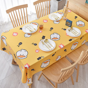 Mantel de PVC con Estampado de Patos, Rectangular, Impermeable, Resistente al Aceite, para Uso Doméstico - Product Image 1