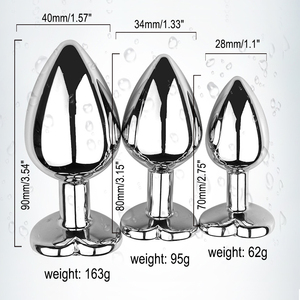 Quaige argento dorato in metallo inossidabile anale Plug a forma di cuore masturbatore anale per donna uomo coppia <span class=keywords><strong>stimolatore</strong></span> <span class=keywords><strong>della</strong></span> <span class=keywords><strong>prostata</strong></span> - Product Image 6