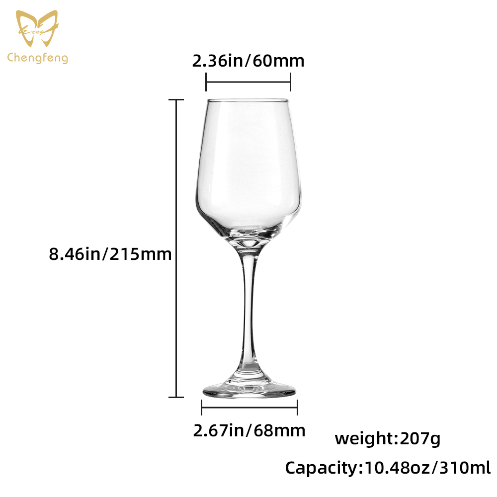 Verre à vin transparent, 310 ml