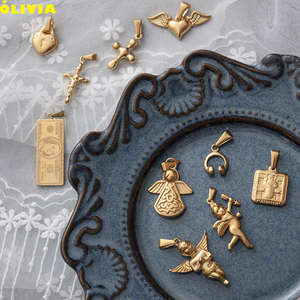 Custom 316L Aço Inoxidável North Star Charm Angel Crown Pingentes Para <span class=keywords><strong>DIY</strong></span> Jóias Fazendo 18k Gold <span class=keywords><strong>Crucifix</strong></span> Pingente Cruz Para Homens - Product Image 5