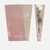 Sinowrap Fournitures pour fleuristes : Manchons OPP transparents en glassine à cadre doré, enduits de résine, en pâte de paille vierge, imperméables pour la découpe de fleurs