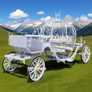 Carrozas de Caballos con Forma de Calabaza al por Mayor, Carruaje Real de Cenicienta para Princesas, para Eventos de Boda - Product Image 2