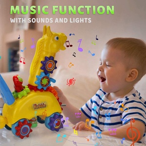 Macchina per Bolle Estiva con Design Anti-perdita, Proiettore Dinosauro, Musica e Luci, Giocattolo <span class=keywords><strong>a</strong></span> Spinta per Bambini - Product Image 3