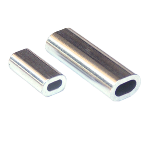 Manchon ovale à sertir en aluminium Connecteur de câble métallique Manchons à sertir <span class=keywords><strong>pour</strong></span> la pêche au poisson-chat et au bar en aluminium durable - Product Image 1