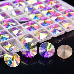 Oleeya Factory - Cristales de imitación en forma de lágrima de vidrio de 13*18 mm con parte trasera puntiaguda, gemas de strass a granel para prendas de vestir - Product Image 6