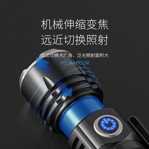 ไฟฉายฉลามหมุนได้ ไฟ LED ชาร์จซ้ำได้ หางแม่เหล็ก ใช้กลางแจ้ง - Product Image 2