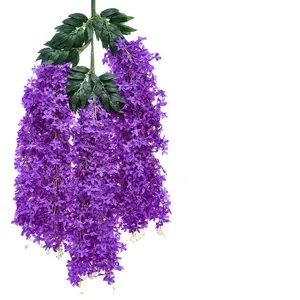 JDWQ0414 Bán Buôn Hoa Lilac Nhân Tạo 3D Real Touch Trang Trí Nhà Màu Tím Trắng Lilac