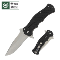 Couteau pliant noir Bochen, haute dureté, pour la chasse en plein air, la survie, personnalisable OEM, outils EDC pour le quotidien avec clip