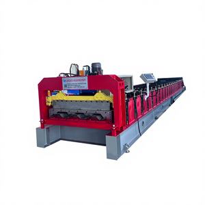 Máquina formadora de cubiertas de piso 3 Peaks 1050+50 de altura, automática, con motor, PLC, caja de cambios, bomba y rodamientos, para construcción comercial a gran escala - Product Image 1