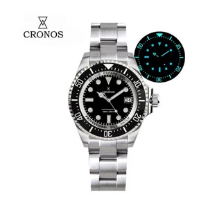 Montre de plongée automatique Cronos L6009 en acier inoxydable, résistance à l'eau 2000 mètres, plongeur professionnel NH35 - Product Image 1