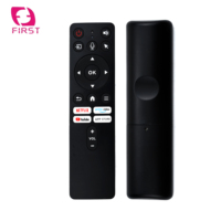 OEM ODM personalizado Android TV control remoto con Netflix YouTube Prime Video Apps 4 atajos función de voz y código de aprendizaje