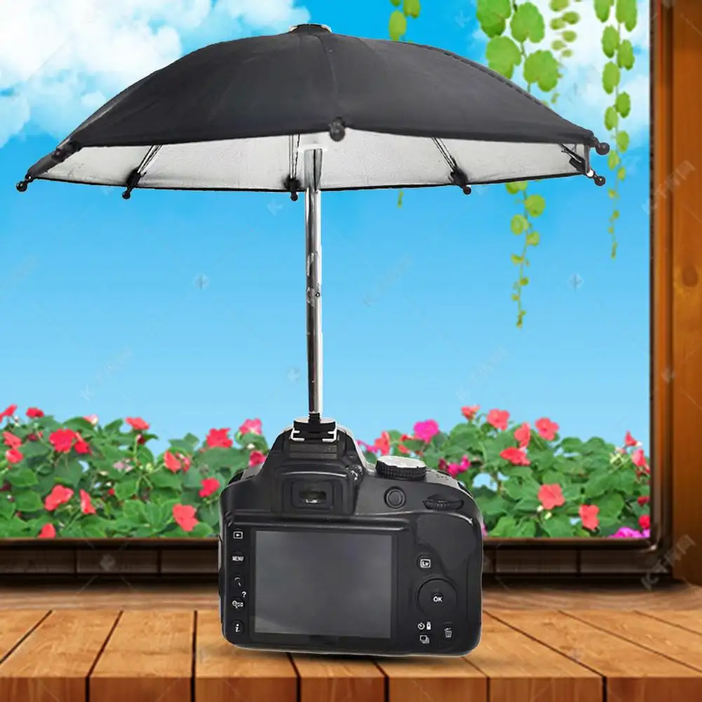 DSLR Camera Umbrella Universal Hot Shoe Cover Photography Accessory Camera Sunshade Rainy Holder for Canon