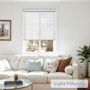 ستائر عمودية ذكية كهربائية تعمل بالواي فاي، طبقة مزدوجة مضادة للأشعة فوق البنفسجية ومقاومة للماء، لحماية الخصوصية وتعتيم الغرفة، بتصميم عصري - Product Image 4