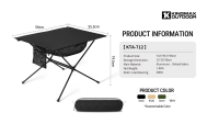 Table pliante de camping en alliage d'aluminium, table de préparation du thé pour moto, table pliable portable