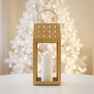 Latest Hot Selling Christmas Tree Cutouts Metal <b>Candle</b> <b>Lantern</b> for Home Tabletop Decoration - Product Image 6