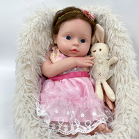 Loveyl 45CM Réaliste Reborn Bébé Fille Poupée Corps Complet Solide Silicone Très Doux DIY Jouet pour Art Cadeaux D'anniversaire