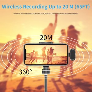 Microfono Lavalier Professionale Portatile Mini Wireless In-ear Senza Fili per Vlogging e Insegnamento - Product Image 6