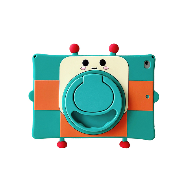 360 Degree Rotating Bracket Case for iPad 7th 8th 9th Generation Case for iPad 7 for iPad 9 10.2 Case Silicone Carton Design