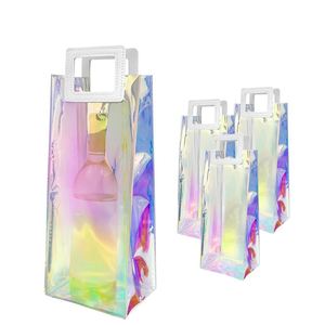 Custom Eco Friendly Durable Reusable Plain Waterproof One Two <b>Bottle</b> Tote Sturdy Wine Carrier With Printed Logo - Product Image 1