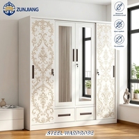 Armoire industrielle en acier pour chambre à coucher, rangement de vêtements, idéale pour la location