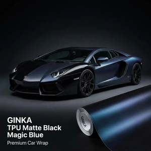 <span class=keywords><strong>Film</strong></span> de protection Ginka Ultimate 10.0mil en TPU de qualité armure, noir mat, bleu magique, PPF, épaisseur extrême, bleu mystérieux irisé - Product Image 1