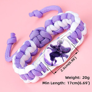 Bracelet tressé ajustable en paracorde, motif dessin animé Demon Slayer Zenitsu, le plus populaire et très vendu, pour fille, étudiante, cadeau de fête - Product Image 2