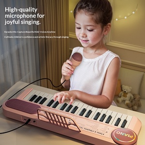 Microphone électronique portable multifonctionnel pour enfants, jouets pour débutants, instruments de musique d'éducation précoce, plastique - Product Image 3